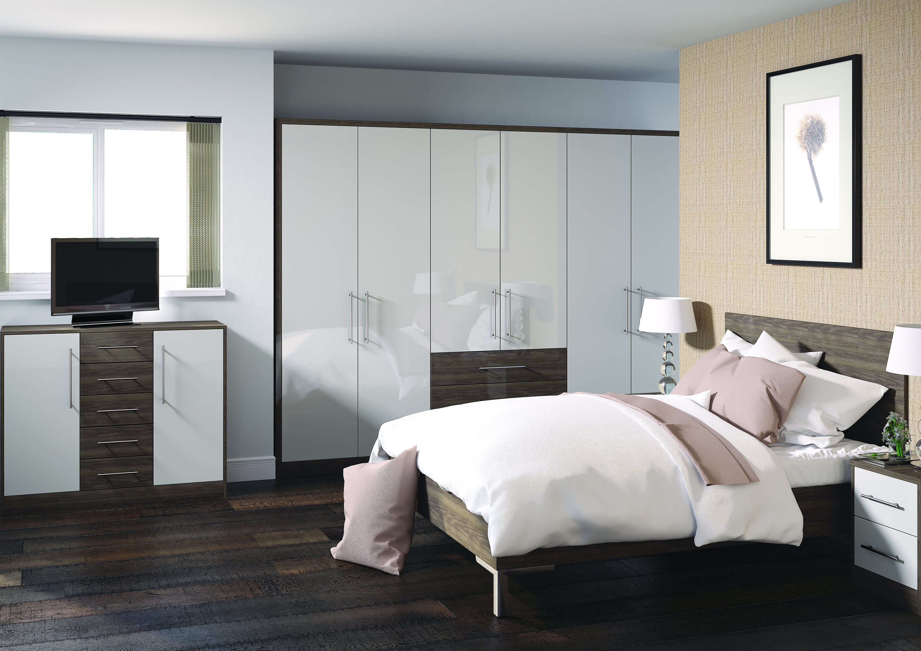 Zurfiz Gloss Door - With Glass Effect Edge