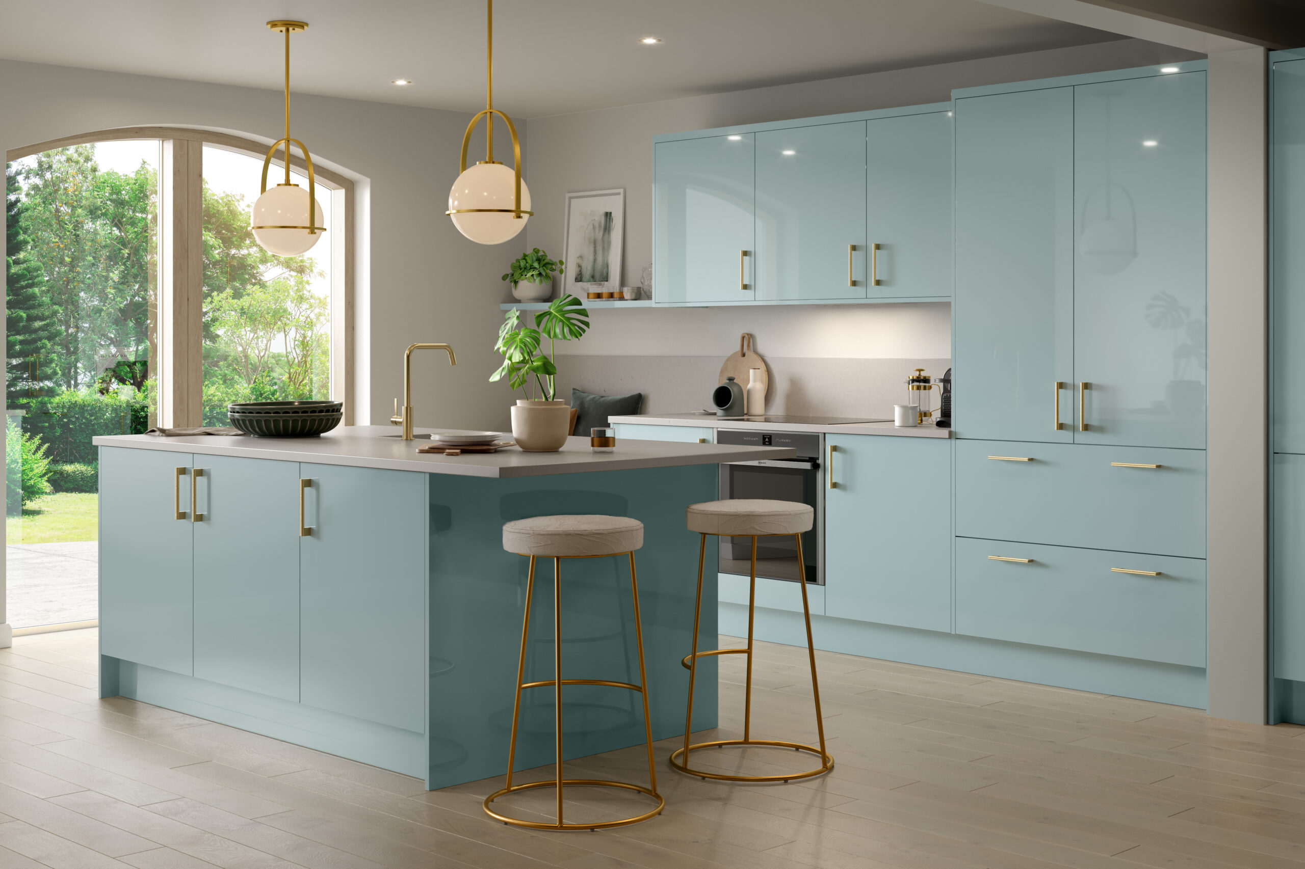 Zurfiz Gloss Door - With Glass Effect Edge