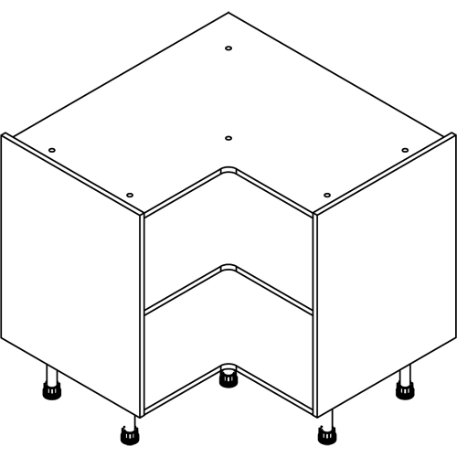 Base Corner 720mm Clicbox Cabinet