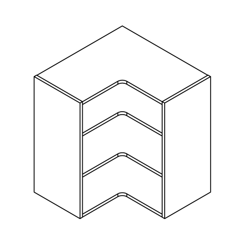Wall Corner 720mm Clicbox Cabinet